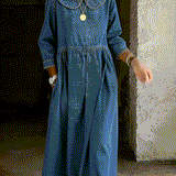 Lieselotte - Abito in denim con colletto alla Peter Pan — 8
