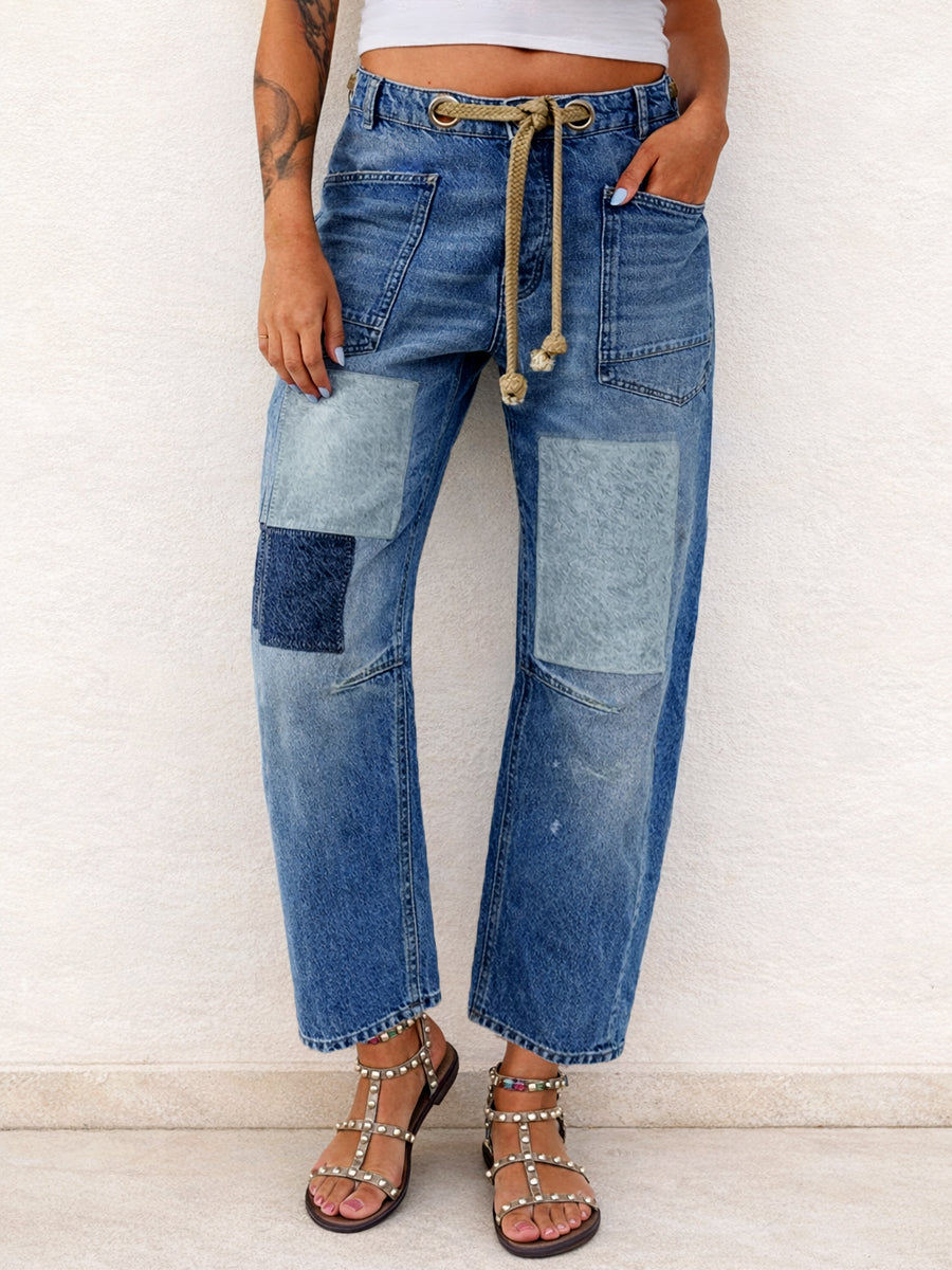 Klara - Jeans in patchwork — 2