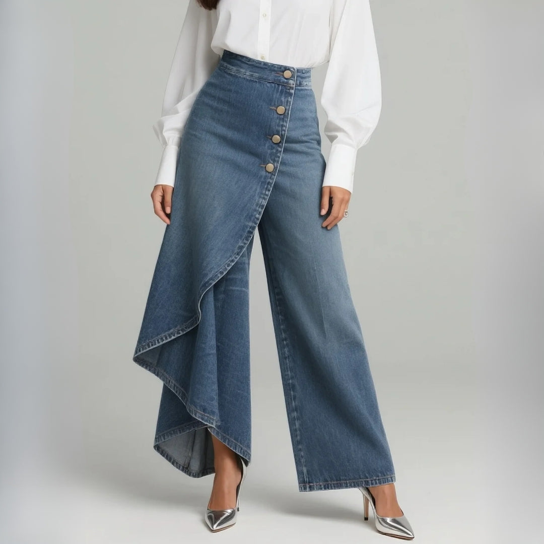Katharina - Pantaloni avvolgenti in denim — 1