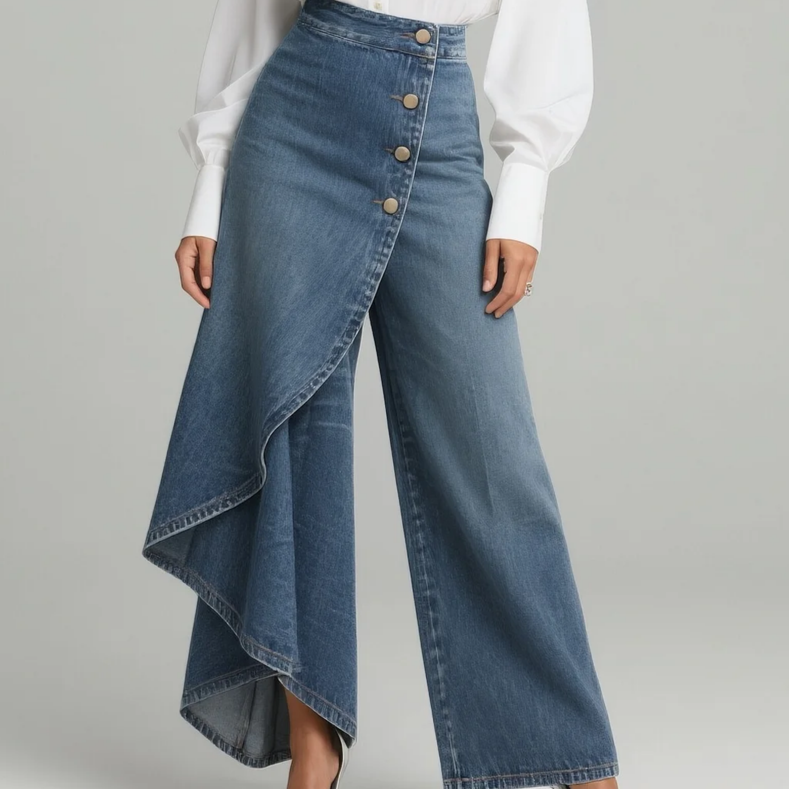 Katharina - Pantaloni avvolgenti in denim — 2