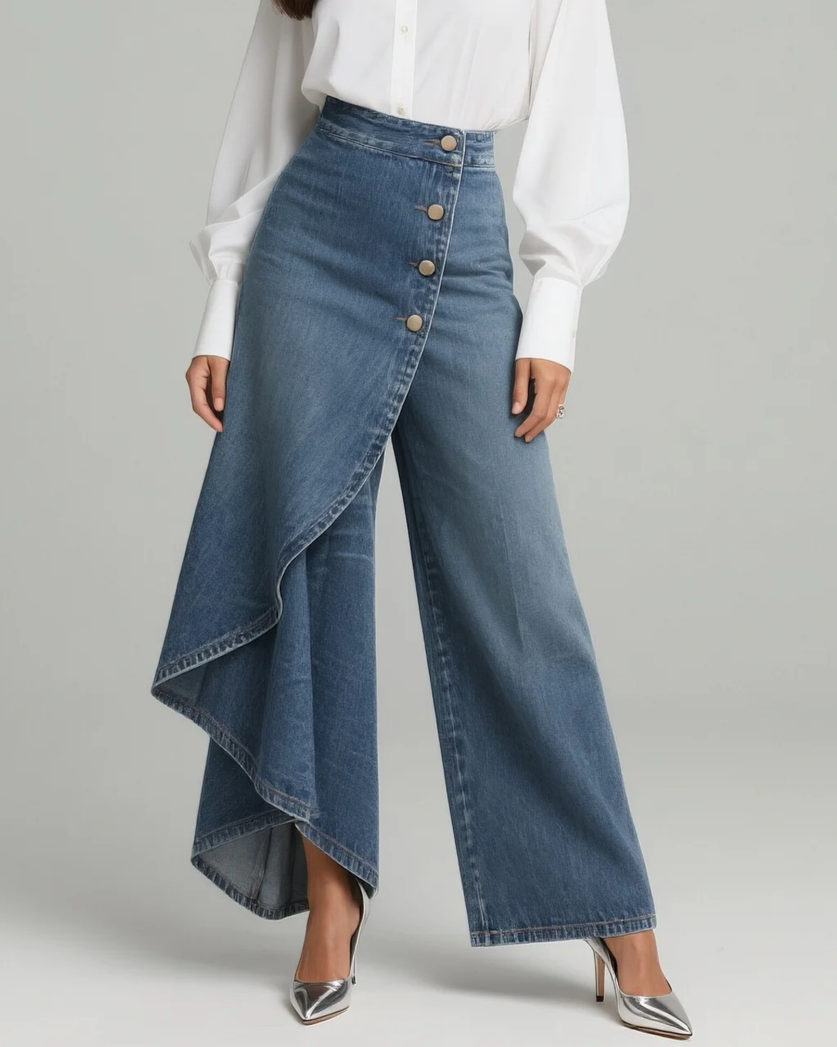 Katharina - Pantaloni avvolgenti in denim — 2