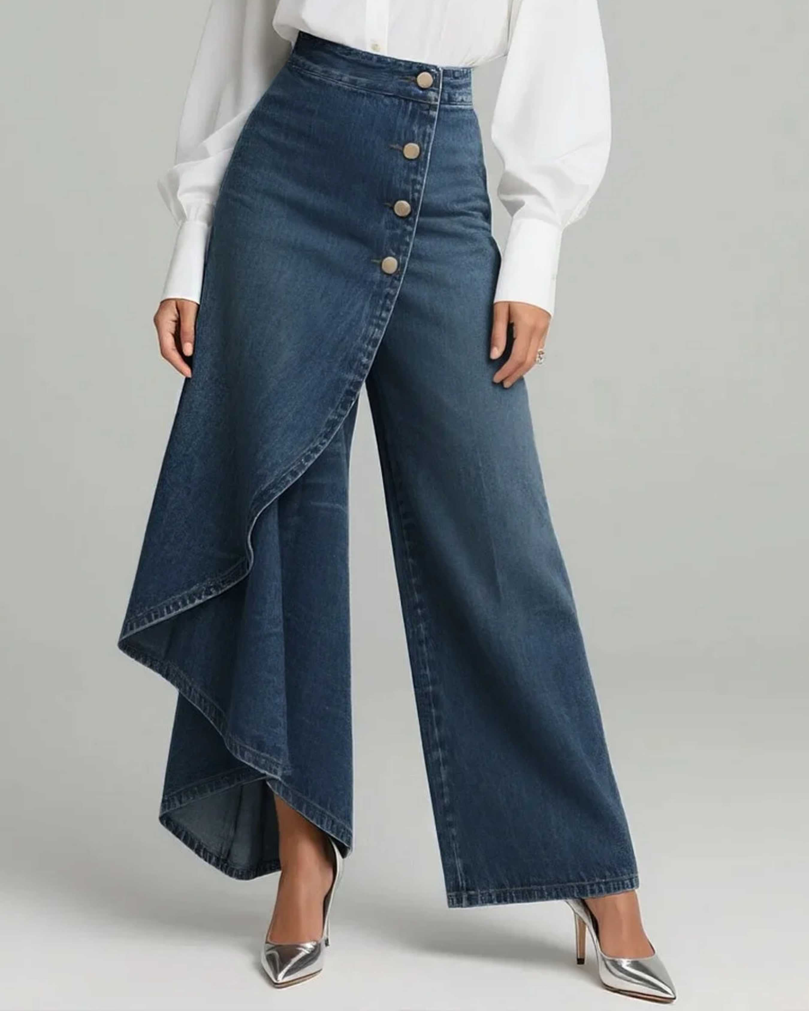 Katharina - Pantaloni avvolgenti in denim — 3