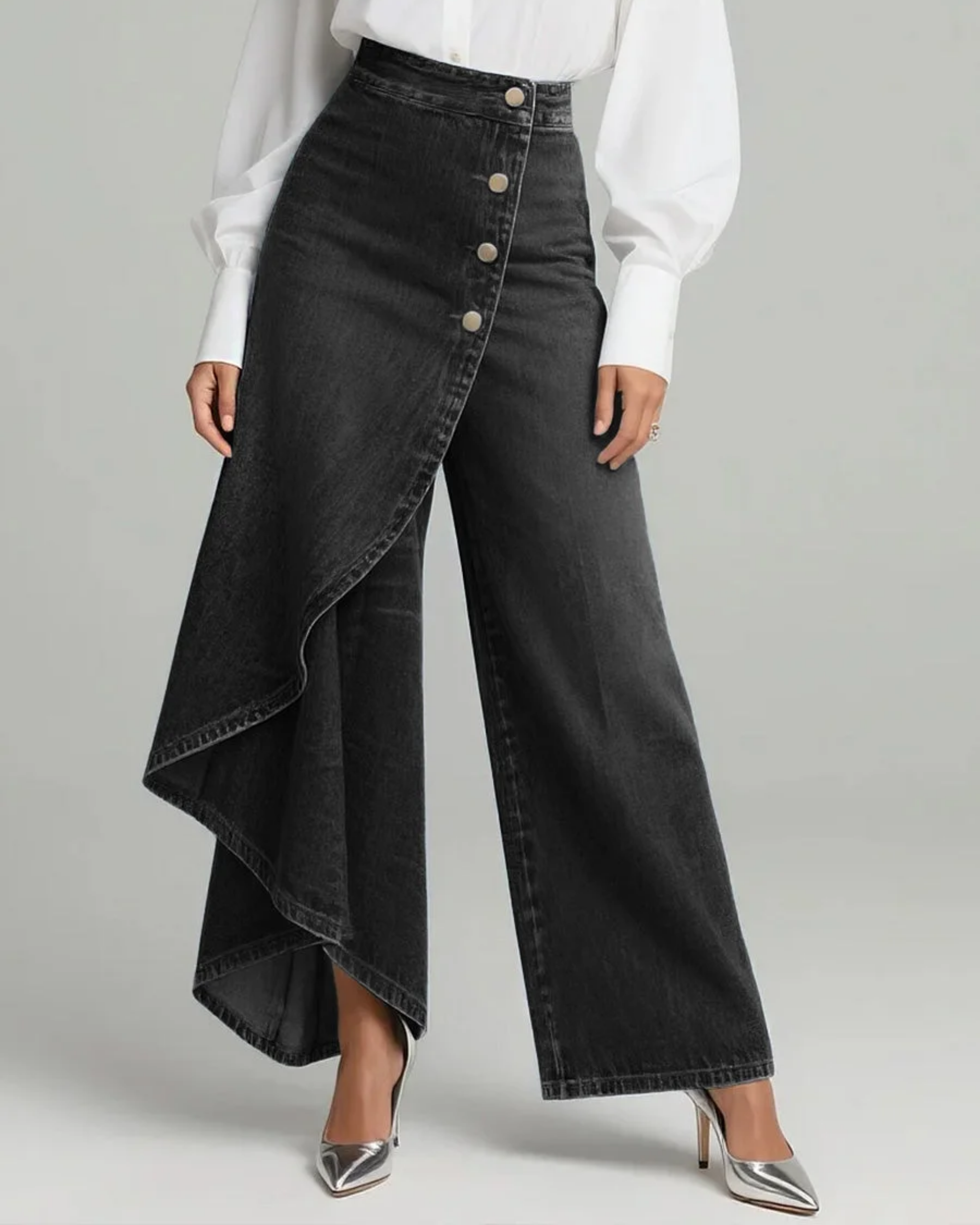 Katharina - Pantaloni avvolgenti in denim — 4
