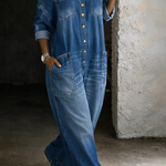 Judith - Tuta in denim con spalline scoperte — 4