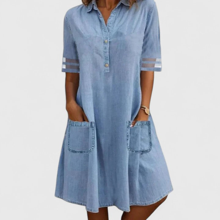 Johanna - Abito in denim che sottolinea la silhouette — 1