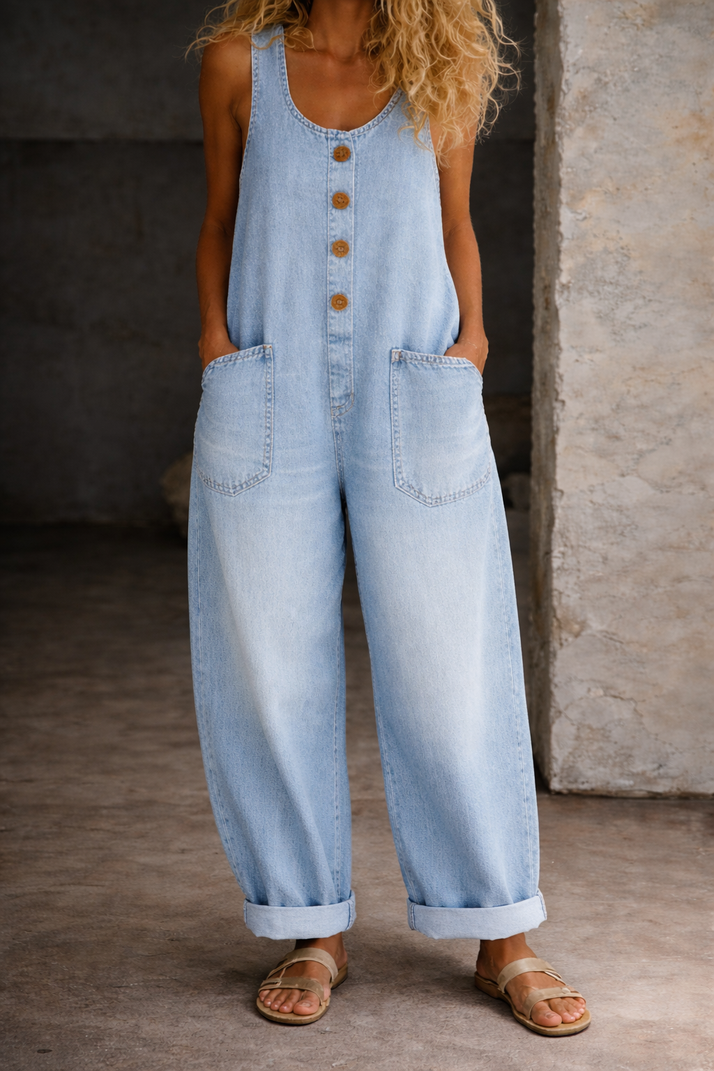 Irmtraud - Tuta vintage in cotone lavato — 3