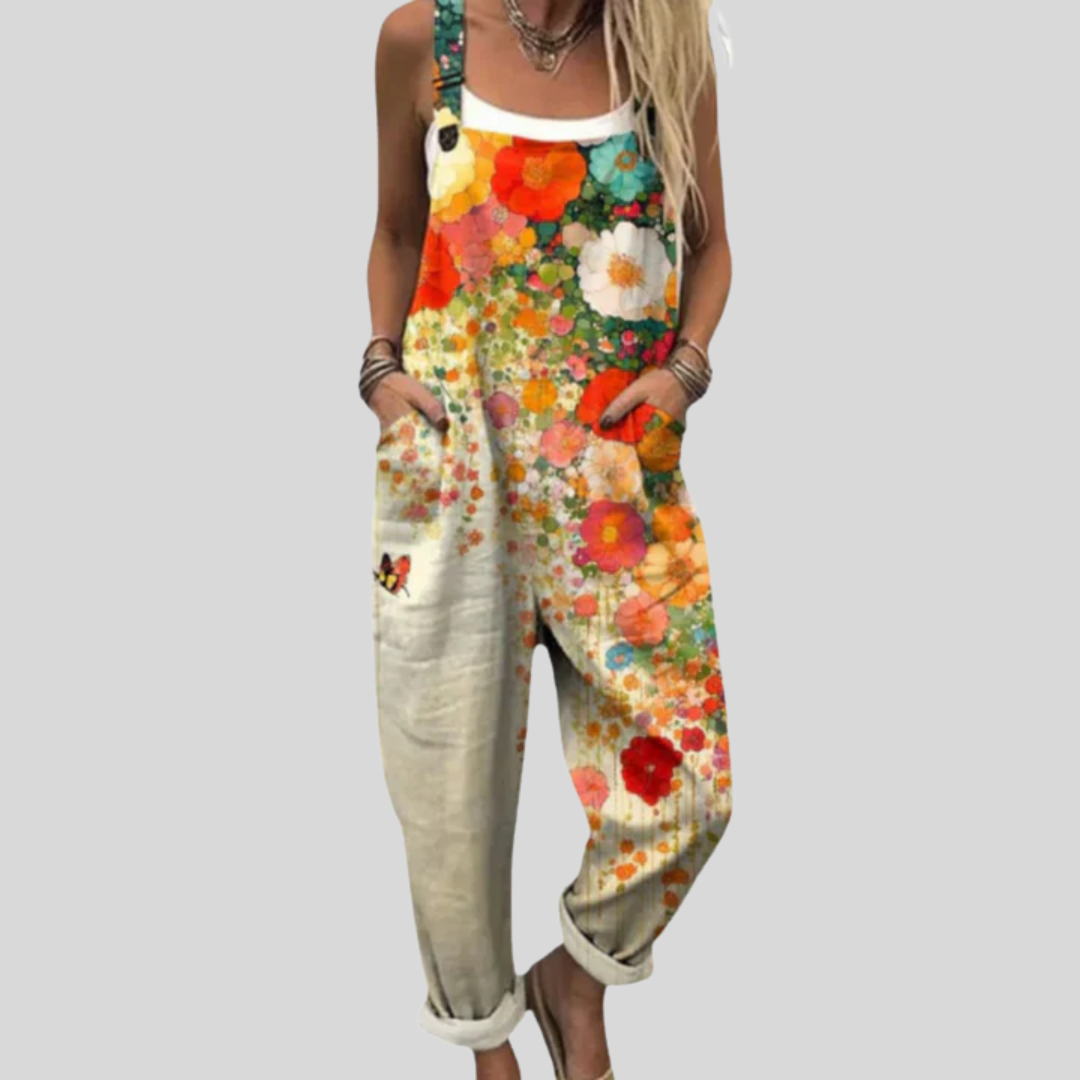 Salopette con un mare di fiori d'arancio — 1
