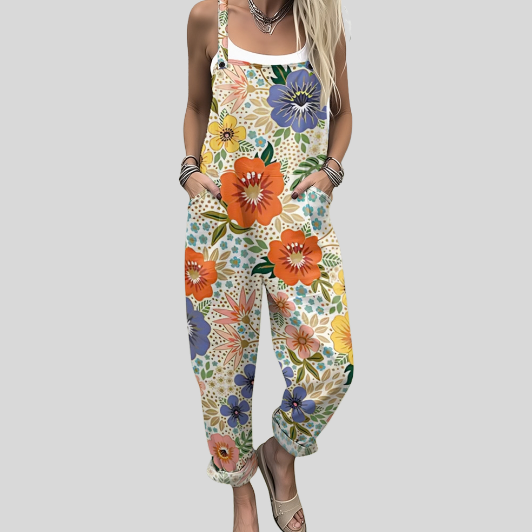 Salopette floreale colorata multicolore — 1