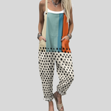 Salopette color block con pois — 1