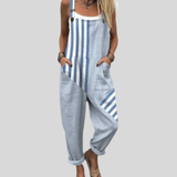 Salopette a righe blu e bianche — 1