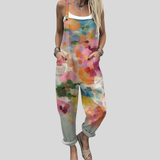 Salopette con fiori acquerellati — 1