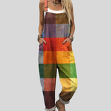 Salopette colorata in look patchwork — 1