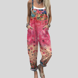 Salopette floreale rosa corallo — 1