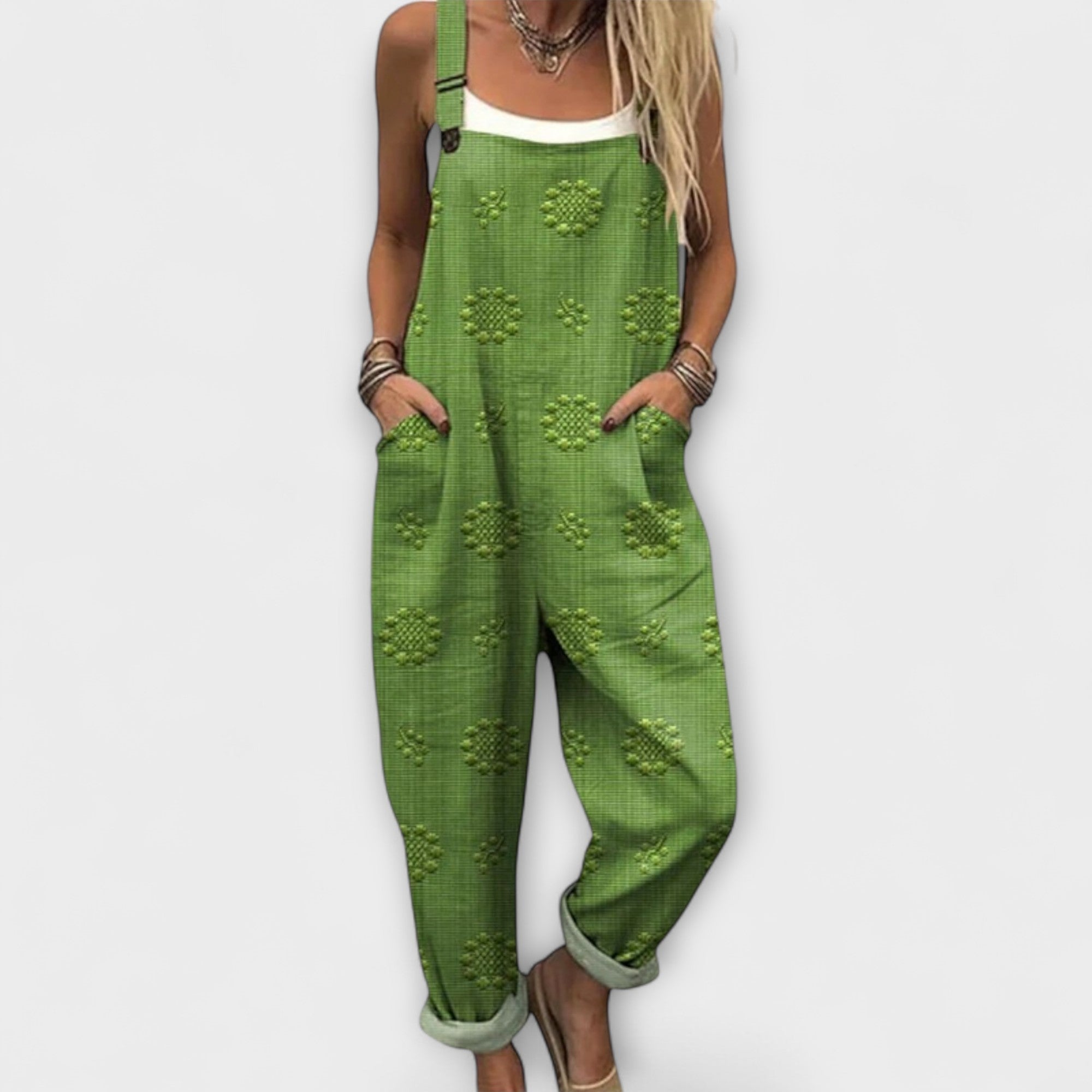 Florentine | Salopette con motivo floreale e pois — 2