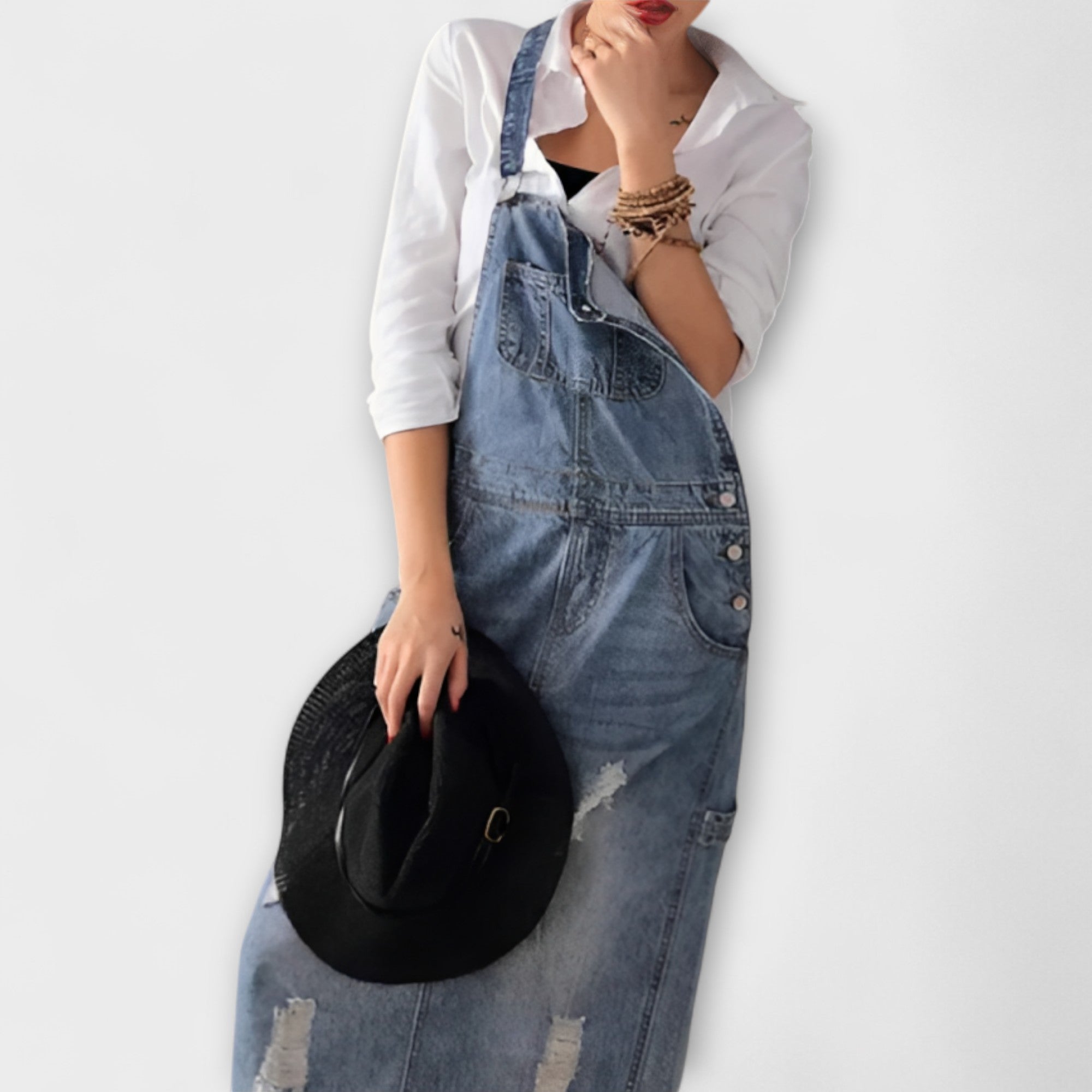 Alina | Abito lungo in stile denim — 1