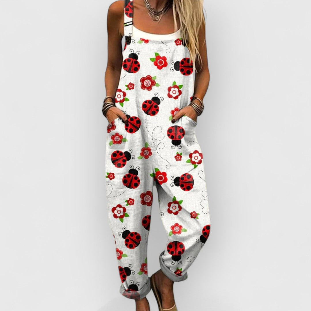 Alice | Salopette con coccinelle colorate — 1