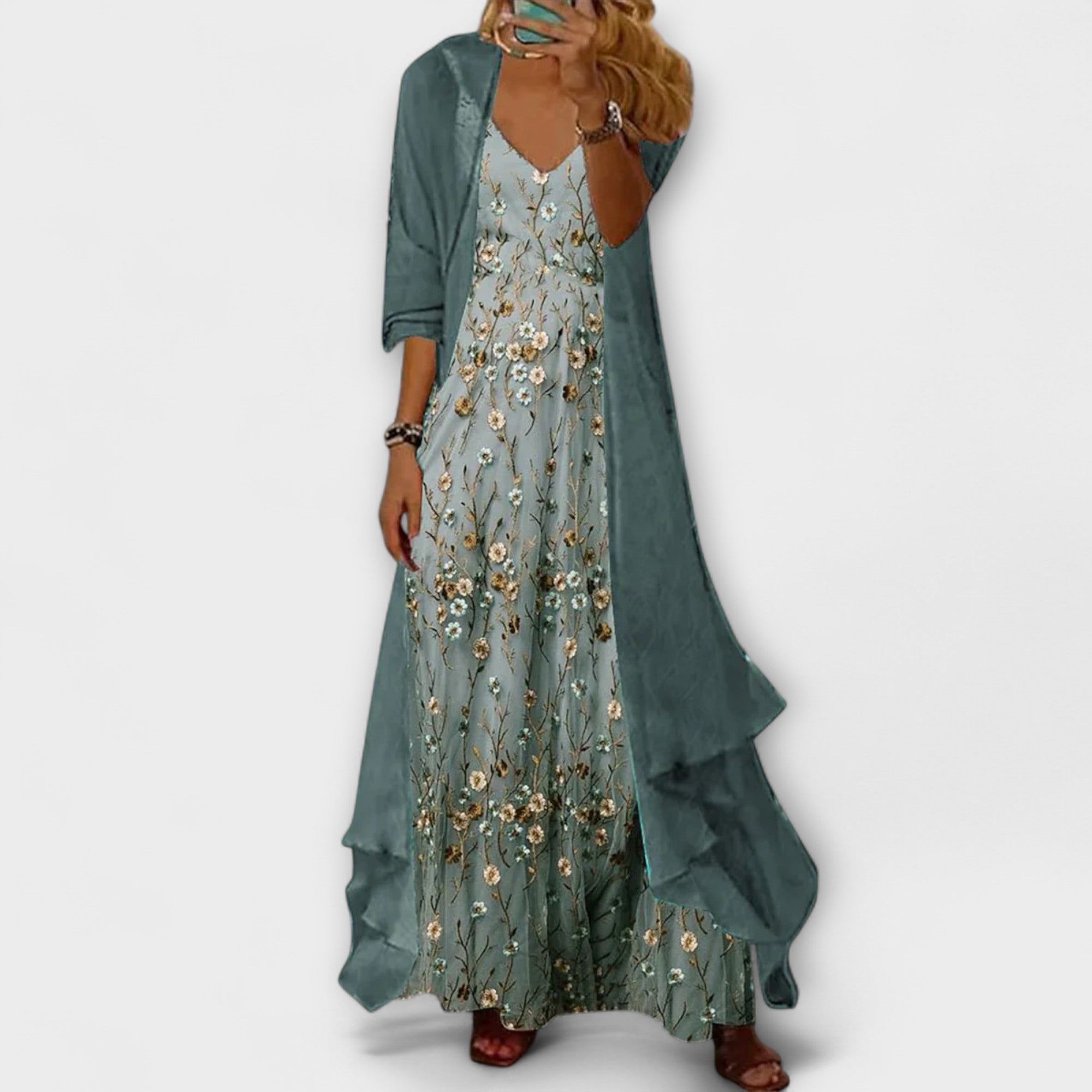 Elisa | Abito lungo con giacca (set 2 pezzi) — 1