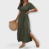 Selma | Elegante abito boho con scollo a V e maniche lunghe — 2