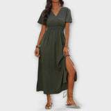 Selma | Elegante abito boho con scollo a V e maniche lunghe — 5