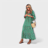 Sylvia | Elegante maxi abito geometrico — 2