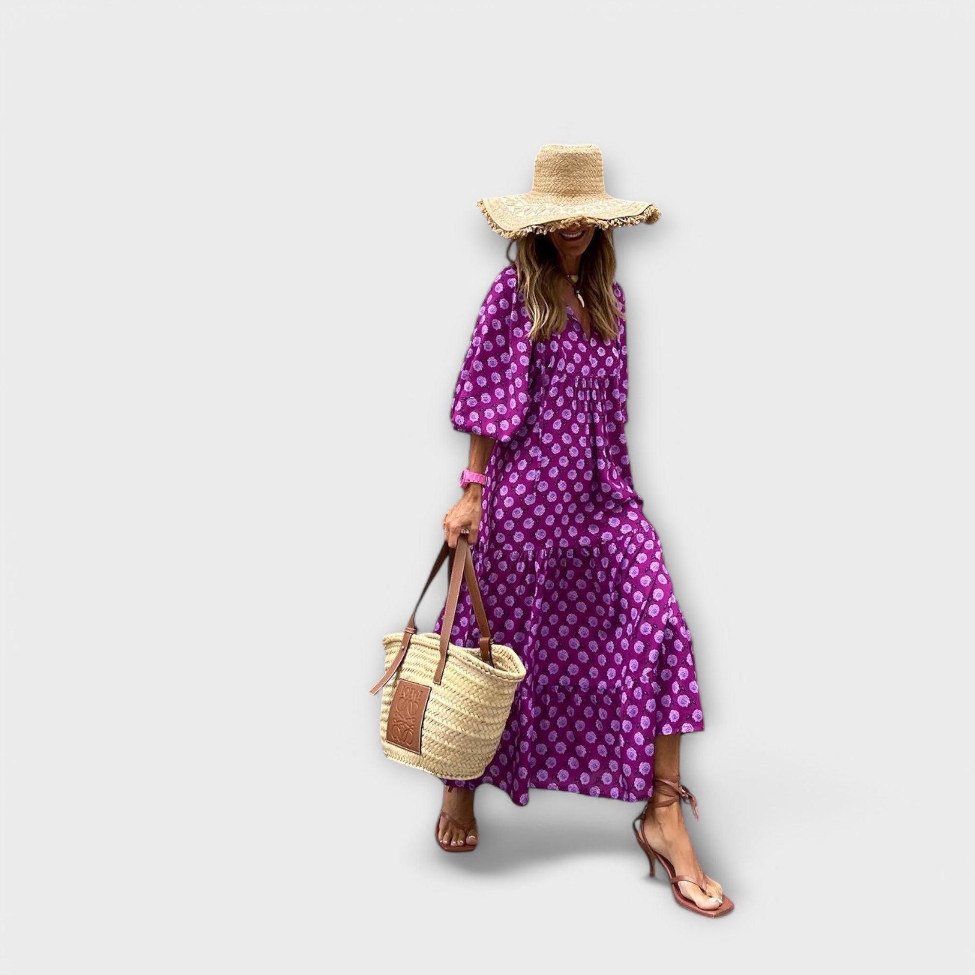 Sylvia | Elegante maxi abito geometrico — 6