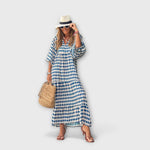 Sylvia | Elegante maxi abito geometrico — 9