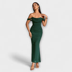 Solveig | vestito aderente con volant e spalle scoperte — 10