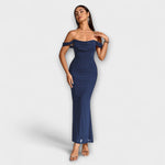Solveig | vestito aderente con volant e spalle scoperte — 13