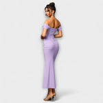 Solveig | vestito aderente con volant e spalle scoperte — 29