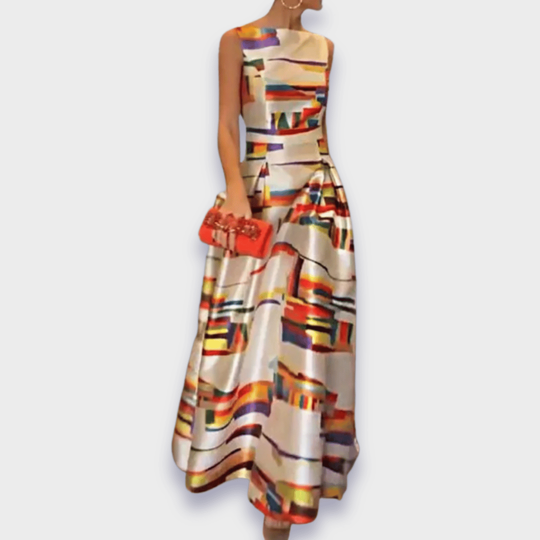 Annika | Abito lungo realizzato in tessuto premium — 1