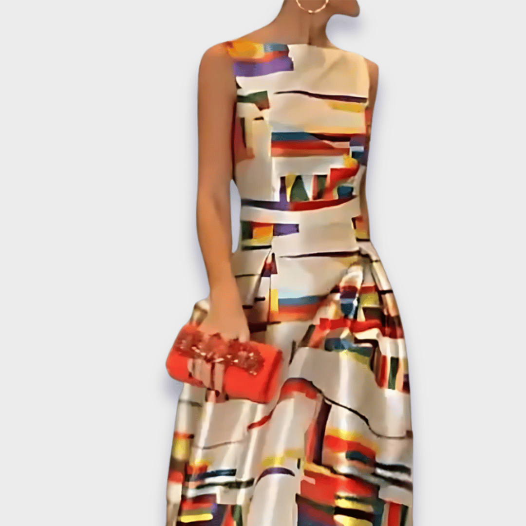 Annika | Abito lungo realizzato in tessuto premium — 2