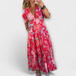 Marianne | Abito con tasche e scollo a V con motivo floreale — 2