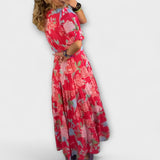 Marianne | Abito con tasche e scollo a V con motivo floreale — 3