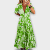 Marianne | Abito con tasche e scollo a V con motivo floreale — 6
