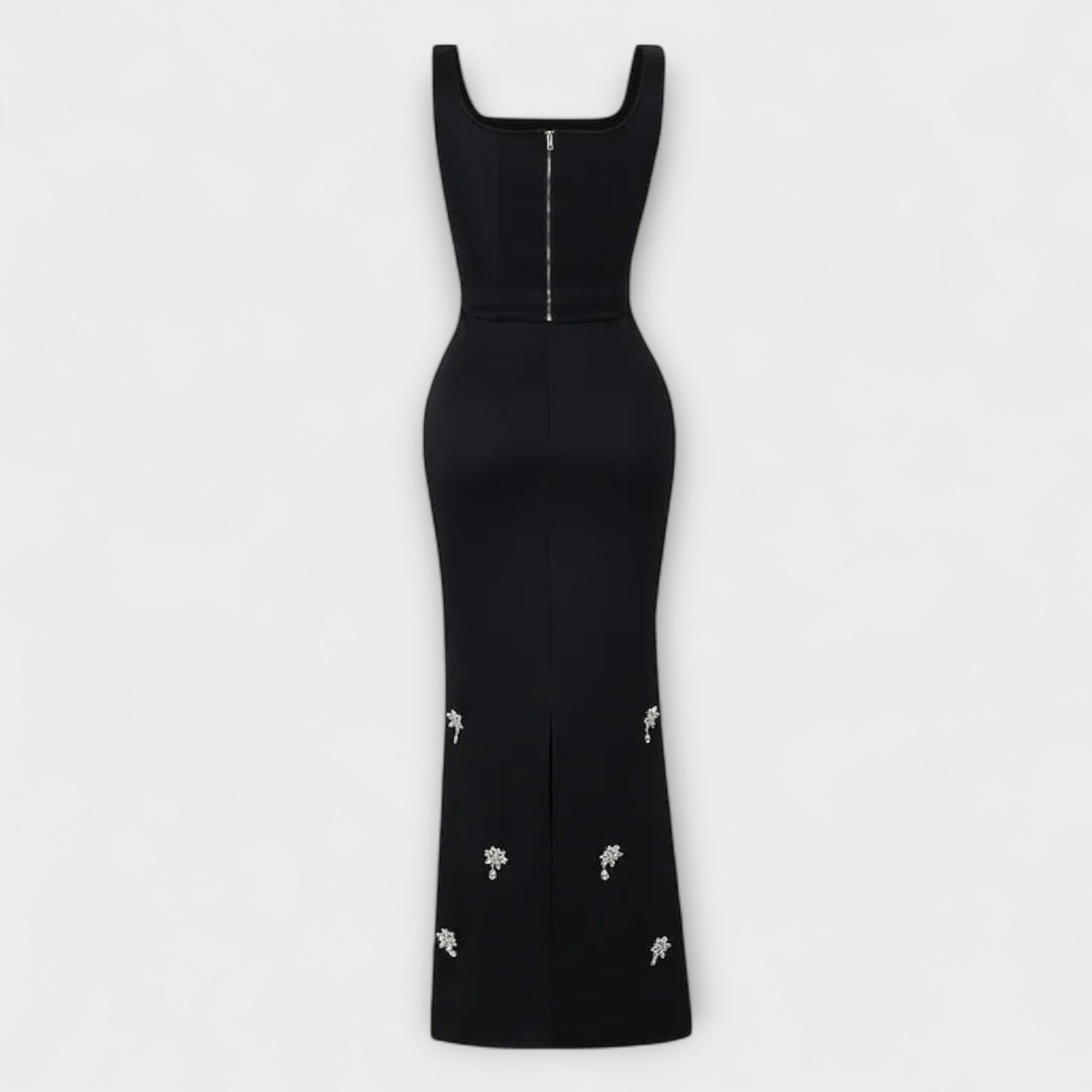 Emma | Completo top e gonna con cerniera nera perlata — 3
