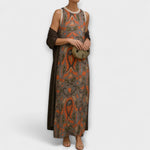 Clara | Abito lungo elegante con stola abbinata — 4