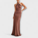 Nina | Maxi vestito attillato con scollo all'americana — 3