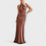 Nina | Maxi vestito attillato con scollo all'americana — 3