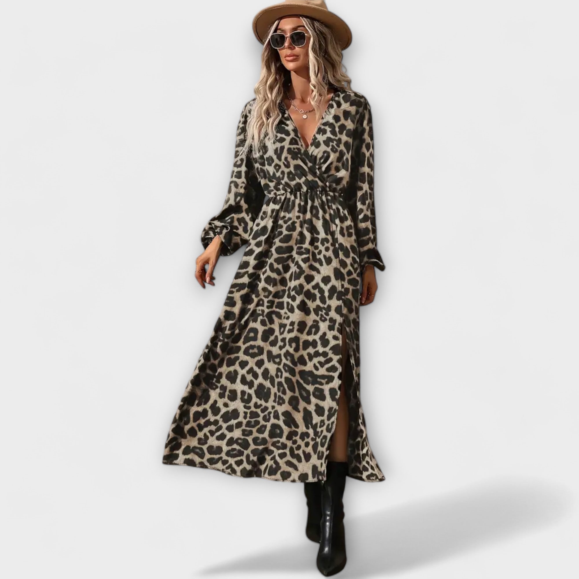 Marlene | Elegante abito con stampa leopardata — 2
