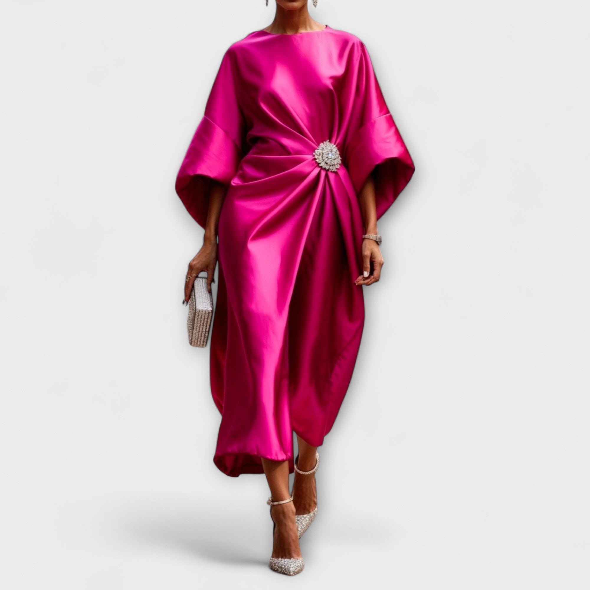 Gretchen | Abito lungo in satin luccicante — 3