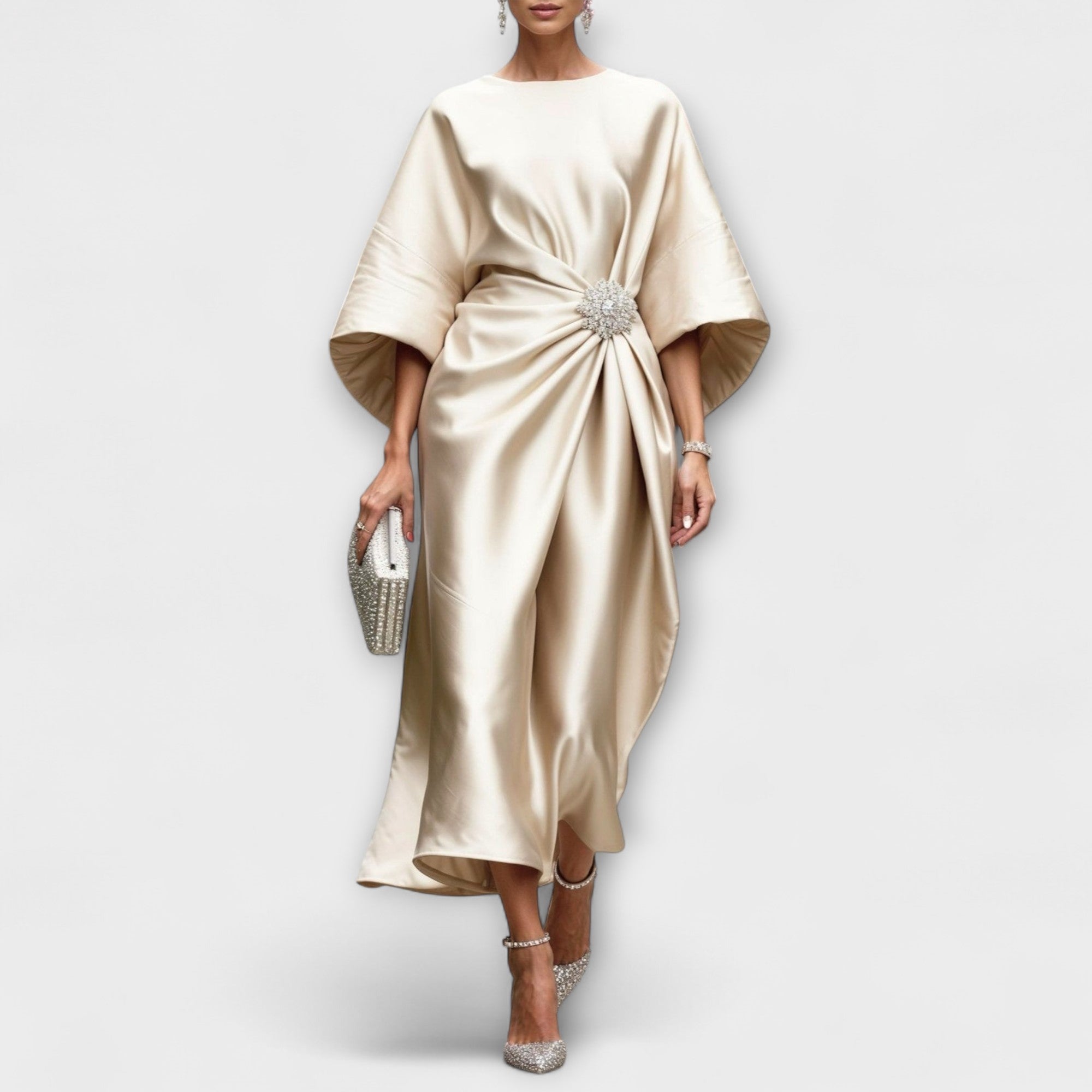 Gretchen | Abito lungo in satin luccicante — 7