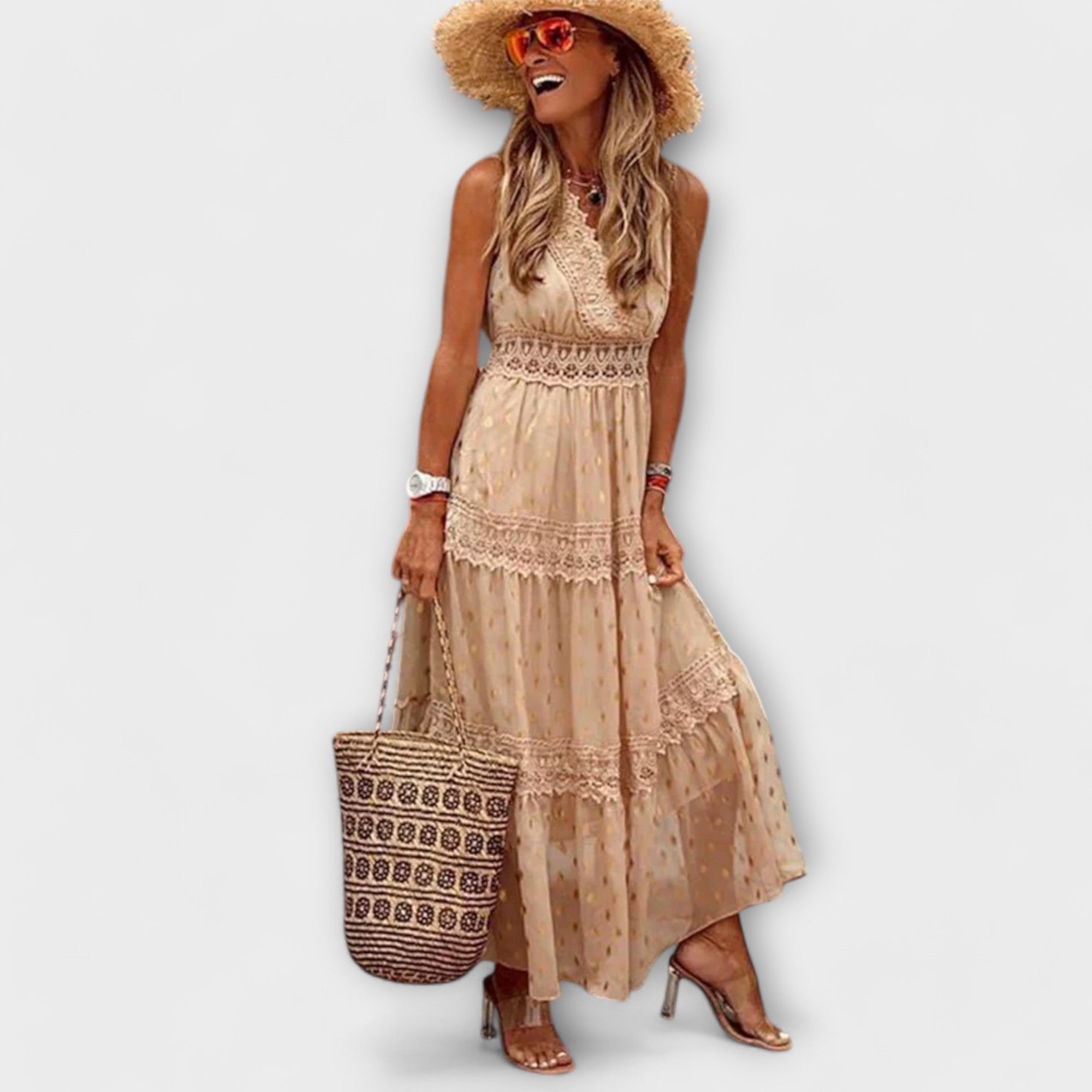 Sina | Abito lungo in pizzo boho — 2