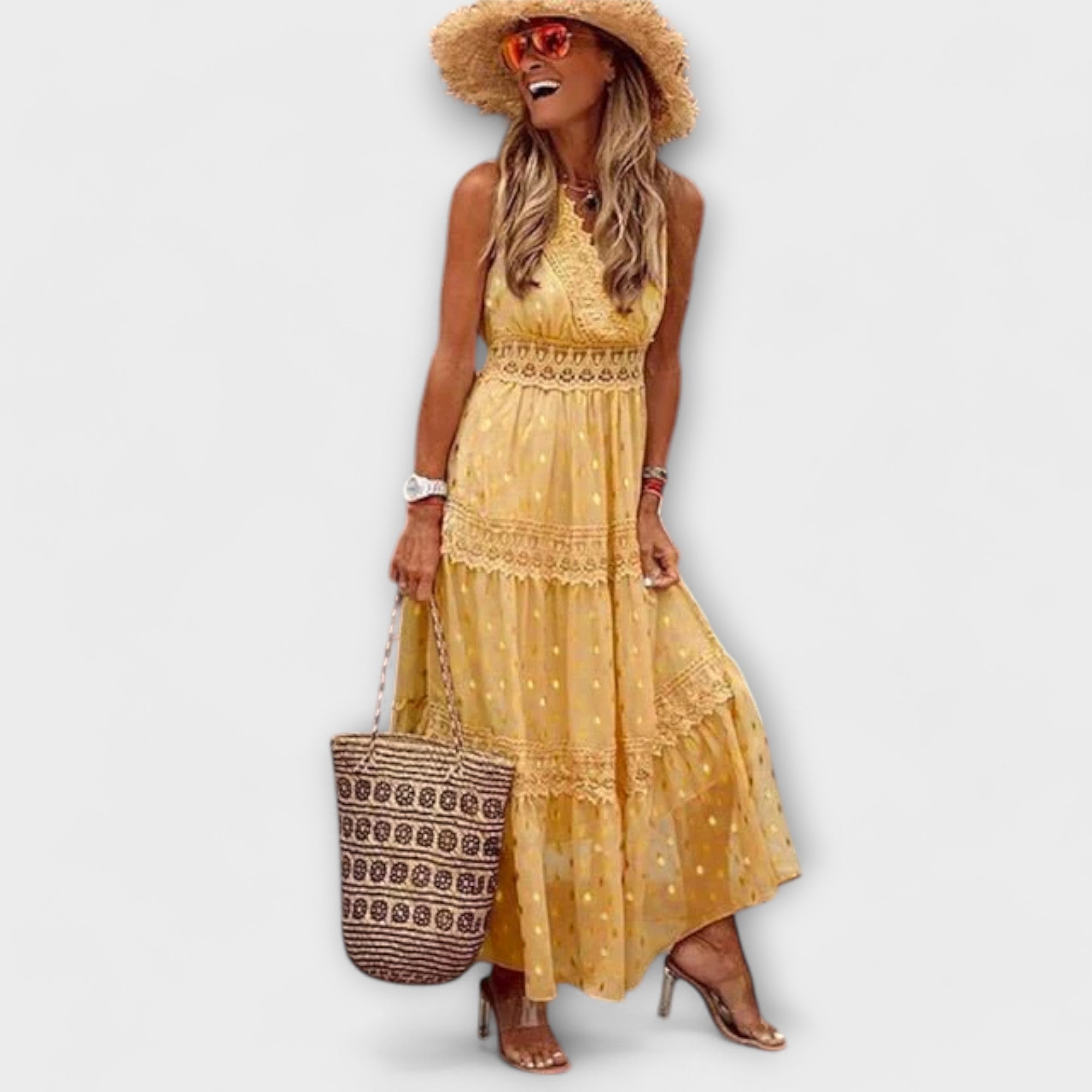 Sina | Abito lungo in pizzo boho — 5
