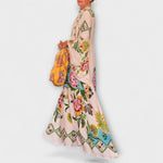 Wiebke | Abito lungo elegante con stampa floreale e design fluido — 5