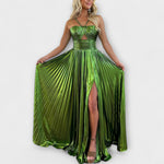 Anja | Abito maxi con tessuto metallizzato — 2