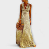 Margaretha | Abito fluido con scollo a V e dettagli in paillettes — 5