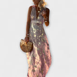 Margaretha | Abito fluido con scollo a V e dettagli in paillettes — 8