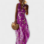 Margaretha | Abito fluido con scollo a V e dettagli in paillettes — 12
