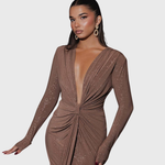 Victoria | Abito maxi con profondo scollo a V — 2