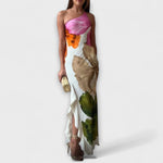 Nora | Elegante maxi abito patchwork — 1
